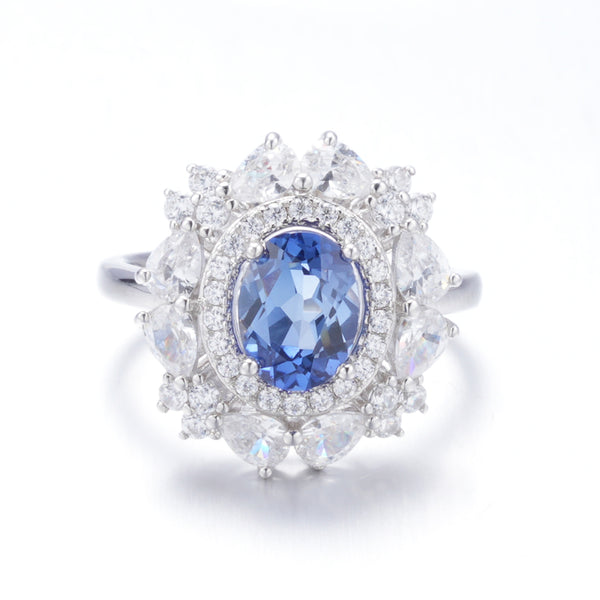 S925 Sterling Silver Sapphire Ring | Bespoke Moment