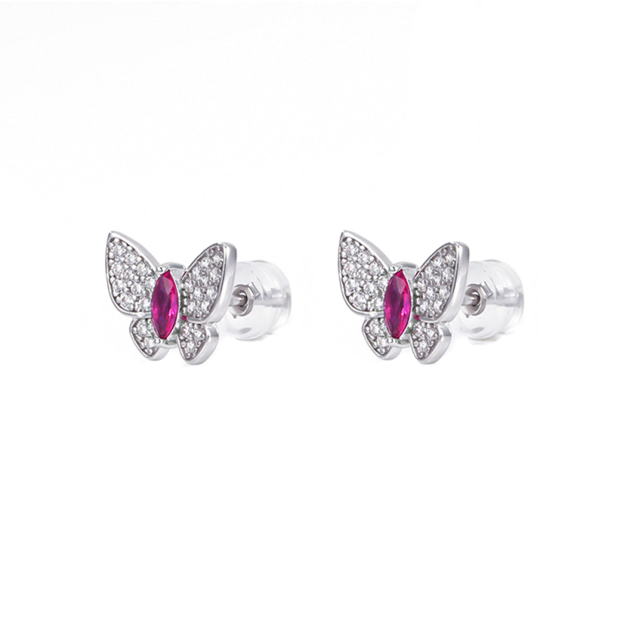S925 Sterling Silver Lab-Created Ruby Stud Earrings | Bespoke Moment