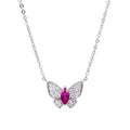 S925 Sterling Silver Lab-Created Ruby Necklace | Bespoke Moment