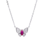 S925 Sterling Silver Lab-Created Ruby Necklace | Bespoke Moment