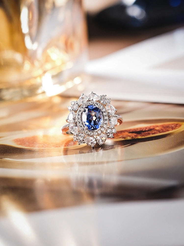 S925 Sterling Silver Sapphire Ring | Bespoke Moment
