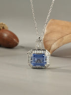 S925 Sterling Silver Blue Sapphire Necklace | Bespoke Moment
