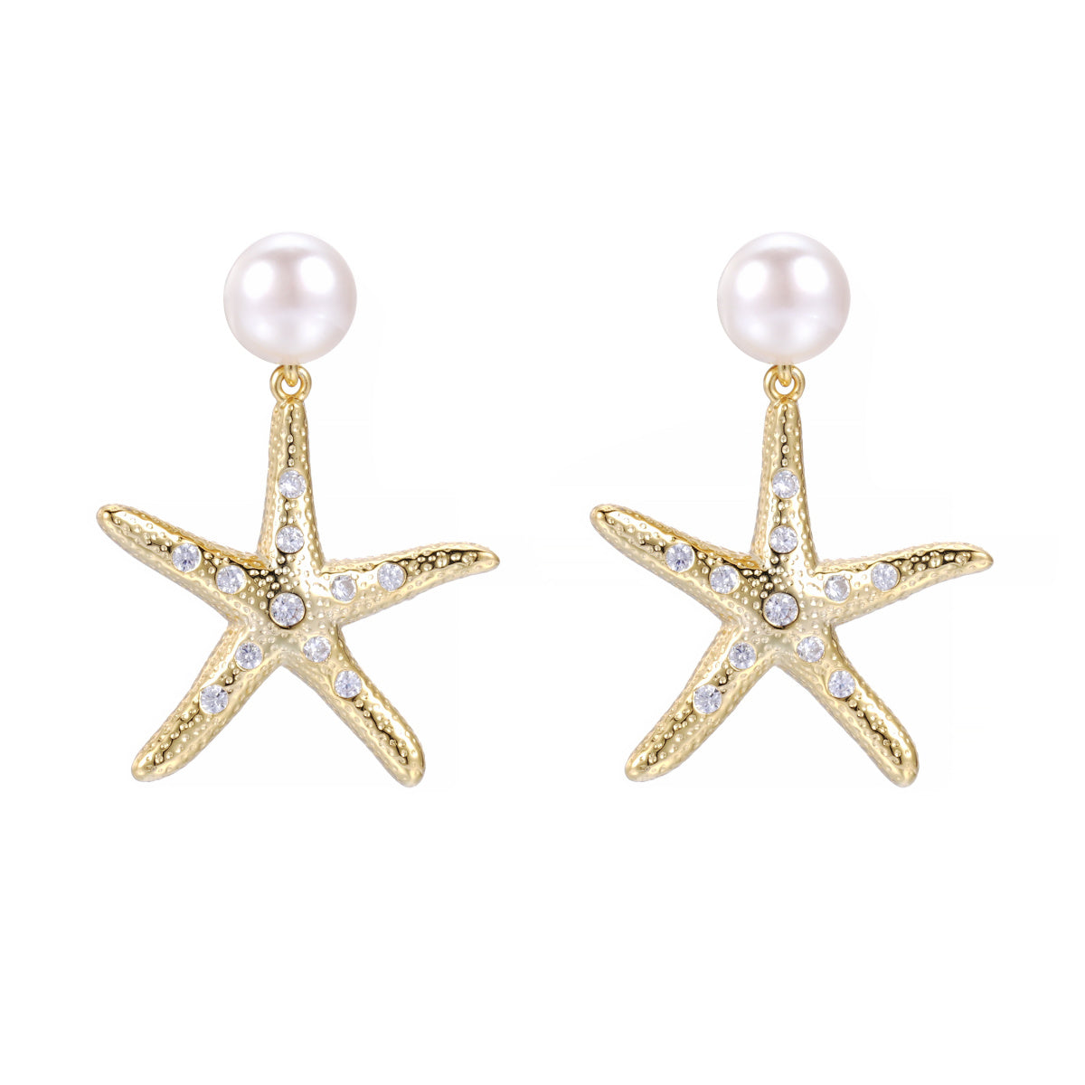 Freshwater Pearl Starfish Earrings – S925 Sterling Silver | Bespoke Moment