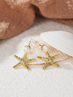 Freshwater Pearl Starfish Earrings – S925 Sterling Silver | Bespoke Moment