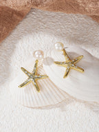 Freshwater Pearl Starfish Earrings – S925 Sterling Silver | Bespoke Moment