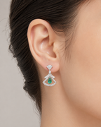 Emerald Drop Earrings – S925 Sterling Silver | Bespoke Moment Gifts Selection