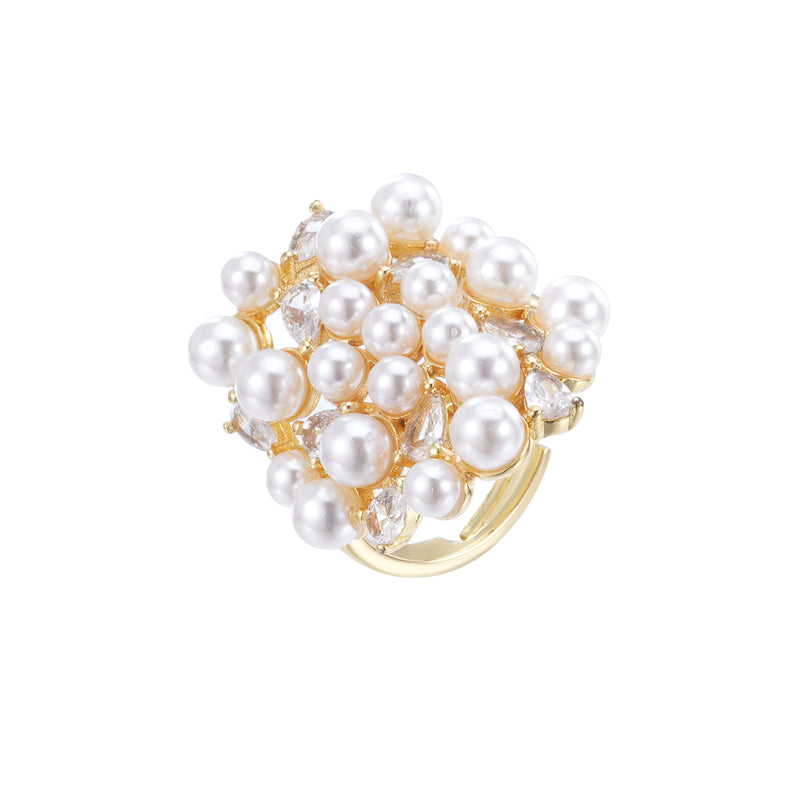 Pearl Cluster Sterling Silver Ring | Bespoke Moment Gifts Selection