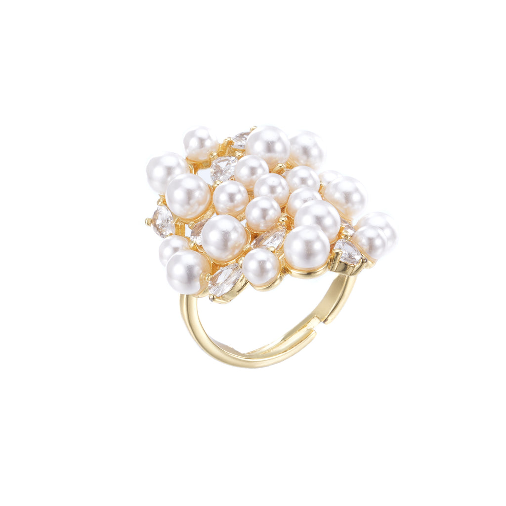 Pearl Cluster Sterling Silver Ring | Bespoke Moment Gifts Selection