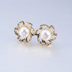 Freshwater Pearl Floral Stud Earrings | Bespoke Moment Gifts Selection