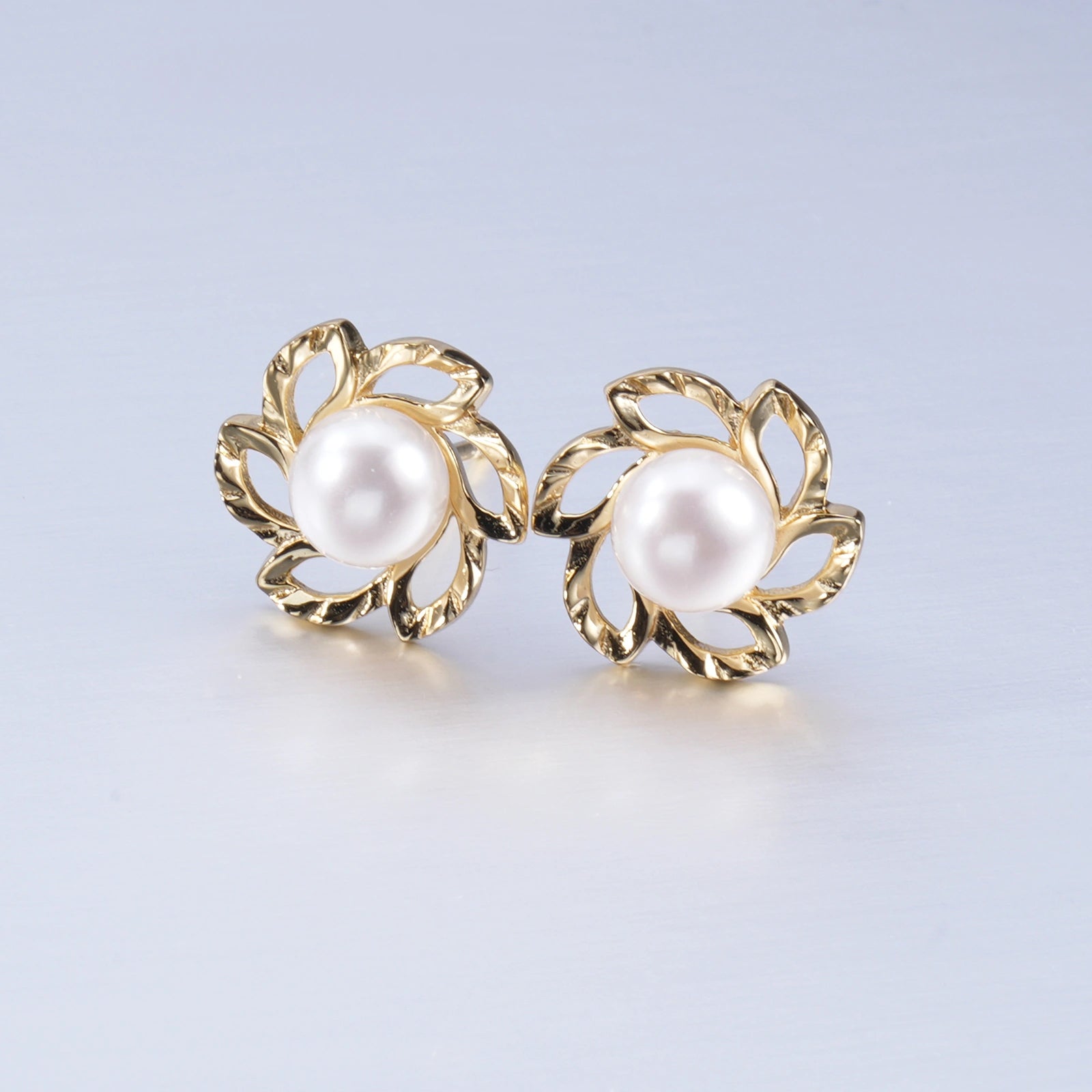 Freshwater Pearl Floral Stud Earrings | Bespoke Moment Gifts Selection