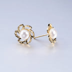 Freshwater Pearl Floral Stud Earrings | Bespoke Moment Gifts Selection