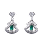 Emerald Drop Earrings – S925 Sterling Silver | Bespoke Moment Gifts Selection