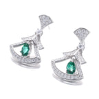 Emerald Drop Earrings – S925 Sterling Silver | Bespoke Moment Gifts Selection
