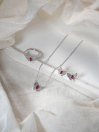 Ruby Butterfly Ring – S925 Sterling Silver| Bespoke Moment Gifts Selection