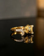Custom 18K Gold Pet Cat Ring with Natural Diamonds | Bespoke Moment