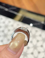 Platinum Men's Diamond Ring – 1.00ct Square Cut Lab Diamond | Bespoke Moment