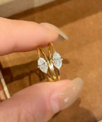 9K Gold - 0.5ct - Marquise Diamond Ring  | Bespoke Moment Recommendation