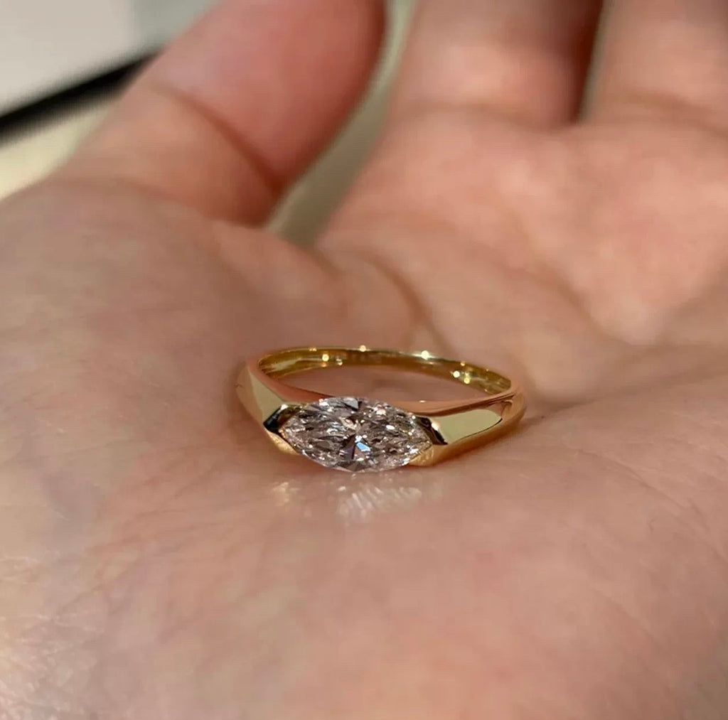18K gold - 0.5ct marquise-cut lab grown diamond | Bespoke Moment